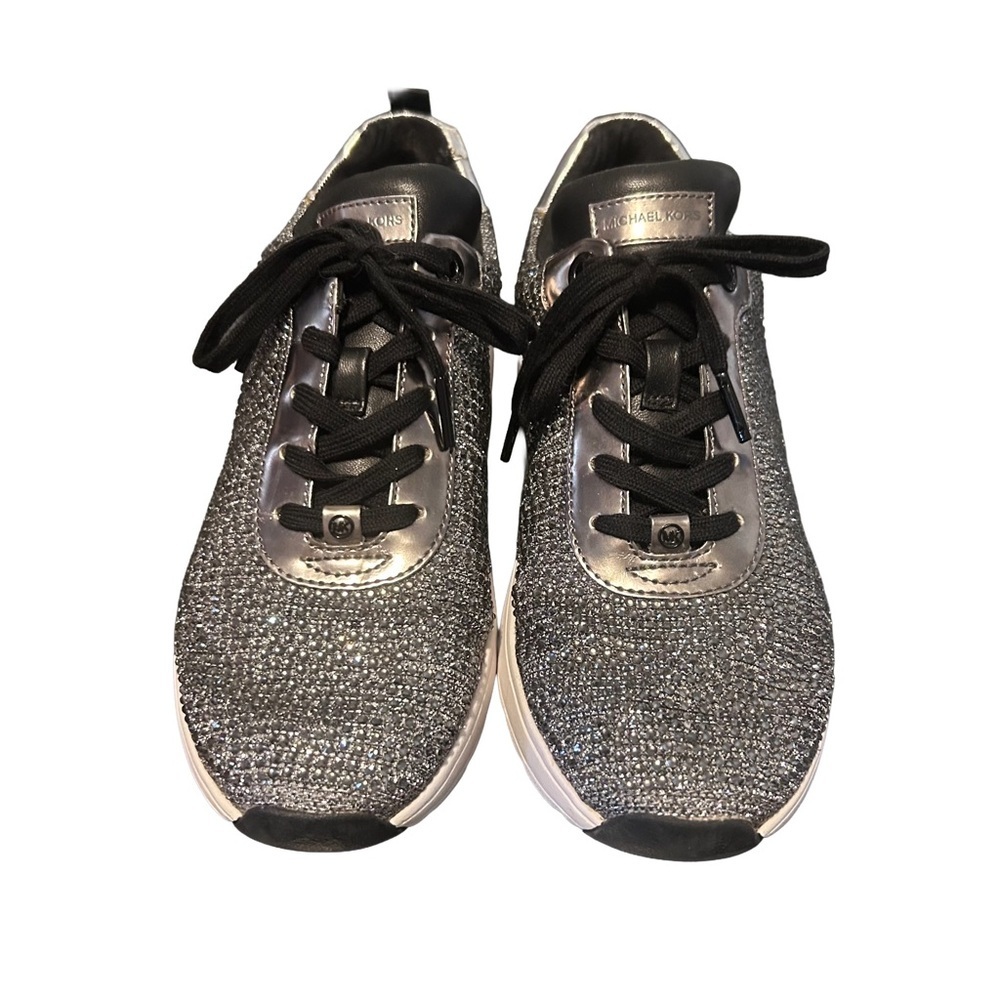 Michael Kors Trendy Jada Trainer Glitter Sparkle Sneakers Size 8